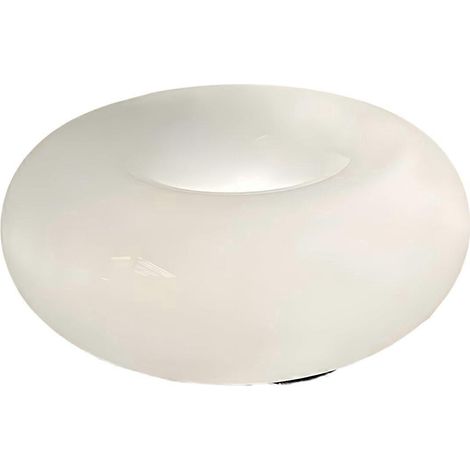 Donutförmige LED-Tischleuchte, USB-aufladbar, cremeweiß (1/5)