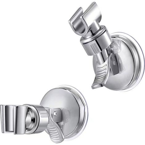 Support de pommeau de douche à ventouse, support de pommeau de douche réglable avec ventouse rotative à 360° pour douchette, support de douchette amovible et support à ventouse mural