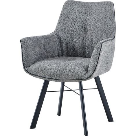 Poltroncina Allie 100 Girevole con Braccioli Grigio (1/3)