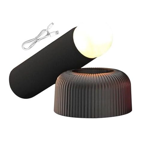 Veilleuse enfant mignonne, lampe colonne rechargeable, 15 x 5 cm, lumière d'ambiance douce, lampe de chevet portable, lampe de nuit décorative au design moderne, idéale pour la maison, les garçons et (1/5)