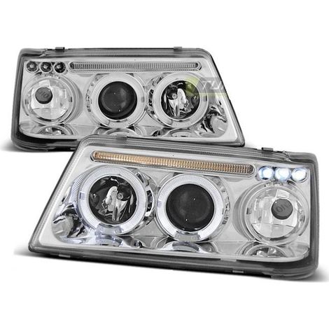 Paire de feux phares Peugeot 205 83-96 angel eyes chrome-27361707 (1/2)