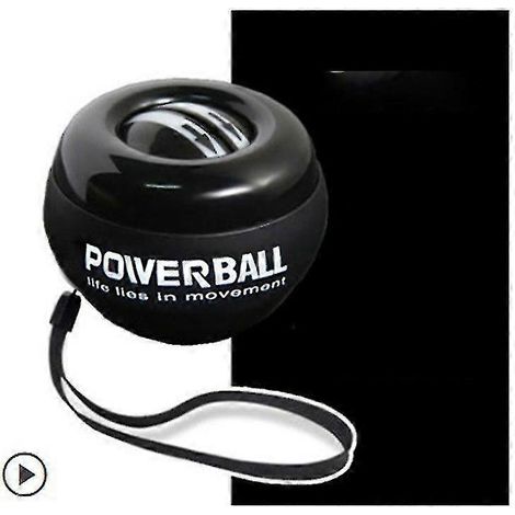Collection Powerball Autostart – Appareil d'entraînement pour la prise en main et les avant-bras, renforce les muscles des avant-bras, soulage les douleurs et les fractures du poignet (Noir, Or, Acier (1/2)