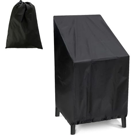 CCYKXAHousse de Chaise de Jardin, Housse de Protection Contrelapoussière en Tissu Oxford 210D,Housse de Chaise empilable,pour Chaise empilable, 65x65x120 cm (1/5)