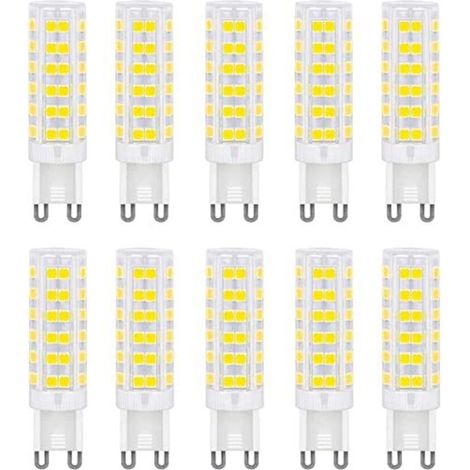 Ampoule LED G9, sans scintillement 7W équivalent aux ampoules halogènes 60W, 700LM, blanc lumière du jour (6000K), non gradable, paquet de 10 (1/5)