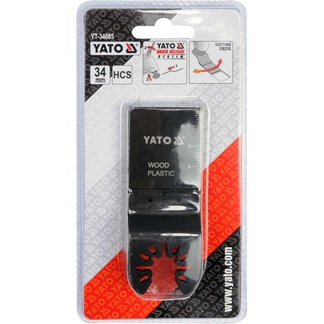 Lame de scie plongeante de 34 mm pour outil multifonction HCS (lot de 3) - YT-34685 (1/2)