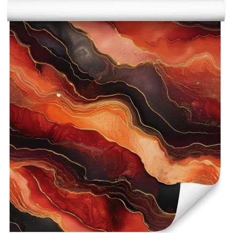Carta da parati rosso inchiostro, bordeaux e pesca 50x1000 cm (1/5)