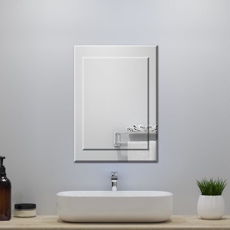 Specchio da bagno 90x65cm,IP44, Vetro HD (1/3)