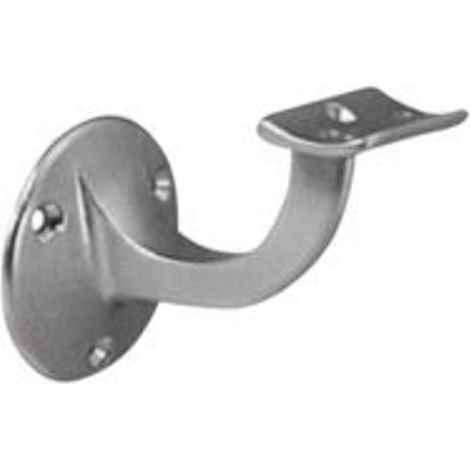 Support de rampe en aluminium argenté, finition éloxée, plaque murale de 53 mm, support incurvé (1/3)