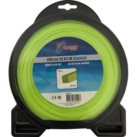 Kawapower Hilo de nylon cuadrado 3 mm 56 m (1/2)