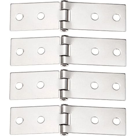 4 charnières sans cadre en alliage de zinc, pliables, pour fenêtres de balcon et portes, résistantes aux fissures, 74 x 20 mm (1/5)