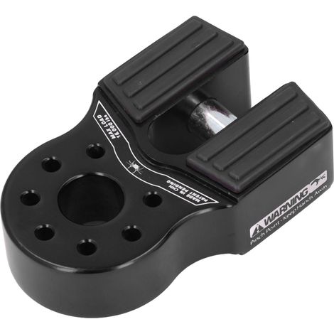 Poulie de treuil plate avec support 16000lb, protection latérale en caoutchouc, alliage d'aluminium universel pour UTV SUV Pickup, noir (1/5)