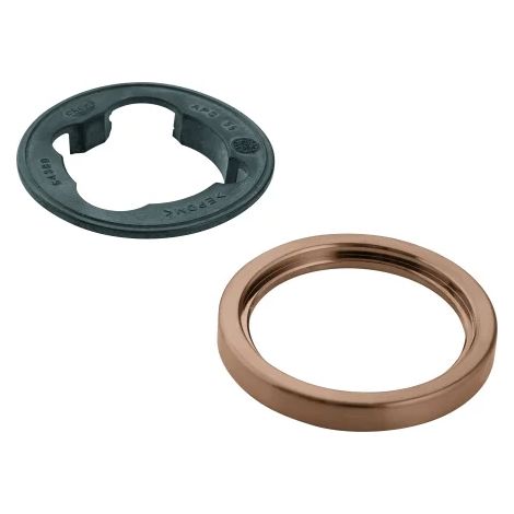 GROHE Rosace 48603, ronde, pour mitigeurs de lavabo sans tirette de vidage, warm sunset brossé, 48603DL0