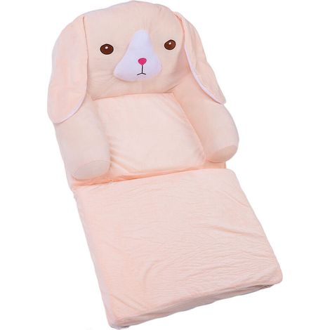 Jeffergarden Canapé pliable pour enfants, 2 couches, en éponge de chien rose, -DOUx, rabattable, ouvert, pour la maison, l'htel, la maternelle-DOU