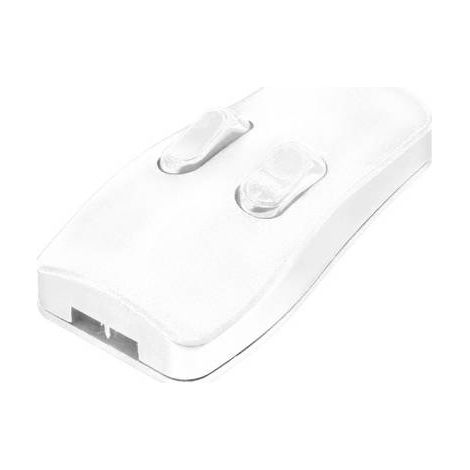 TRU COMPONENTS Interrupteur pour câble souple blanc 2 x Off/On 2 A 1 pc(s) (1/2)