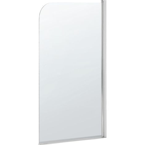 Mampara de ducha de vidrio templado transparente con aluminio 140 x 70 cm ajustable minimalista Lapan II