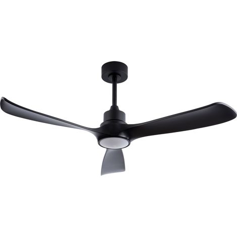 Ventilateur de plafond noir 52 pouces avec lumière et télécommande, moteur CC réversible, 3 températures de couleur, ventilateur moderne avec lumière pour intérieur et extérieur, adapté à la chambre e (1/5)