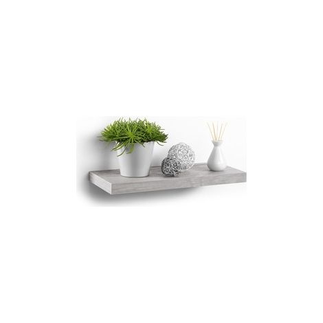 Etagère flottante en bois - Imitation chêne blanchi - L 50 x l 22 cm - Livraison gratuite (1/3)