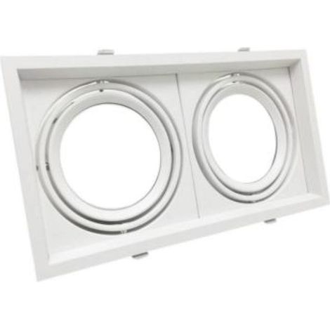 Support Double Encastrable pour Ampoules LED AR111 - SILAMP (1/5)