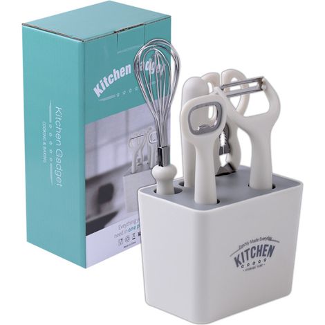 Kit d'Outils de Cuisine avec Tabouret de Rangement - Accessoires Cuisine Multifonctions (1/3)
