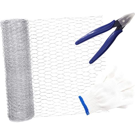 Poule Galvanis Maille Hexagonale avec Pince et Protection (1/5)