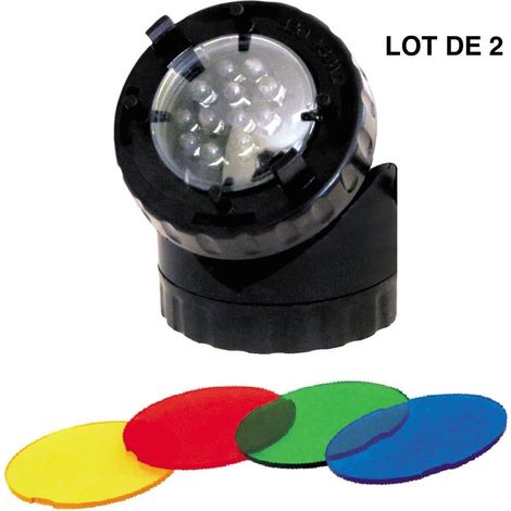 Lot de 2 Spots Led 1,5W Immergeables Pour Bassin De Jardins Et Étangs extérieurs