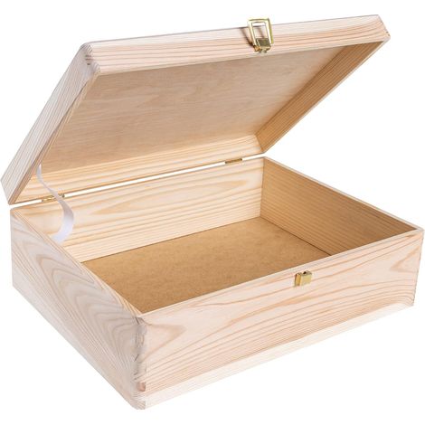 Boîte de Rangement avec Fermoir Naturel - 40 x 30 x 14 cm