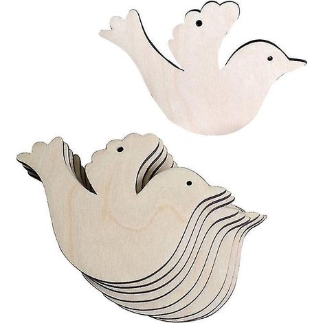 10 Stück Weihnachtsbaumschmuck aus Holz