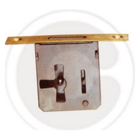 Serrure de meuble A droite 50 mm – En laiton – Pour portes en bois dur – Installation facile – Résistante à la corrosion – Inferramenta