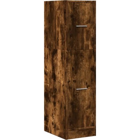 Armario boticario multifuncional unidad de almacenamiento 30 x 41 x 118 cm madera de ingeniería acabado roble ahumado 020050614 (1/5)
