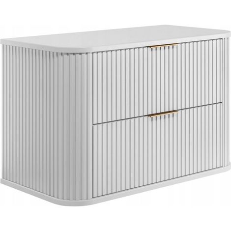 Meuble sous vasque à suspendre GLAMOUR BLANC 80 cm (1/5)