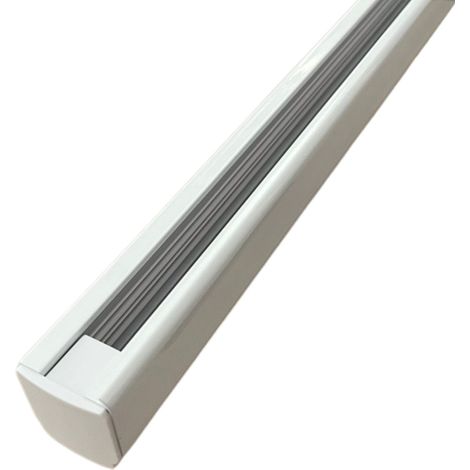 Binario Guida Trifase Quadrato 2 Metri Bianco per Controllare 3 Gruppi Fari LED Soffitto o Sospesi