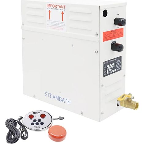Poêle de sauna Poêle de sauna électrique, Générateur de vapeur domestique de Machine à vapeur de 6KW, contrôleur numérique de vapeur humide de four à flux sec de salle de Sauna ST-60 Chauffe-sauna pou (1/5)
