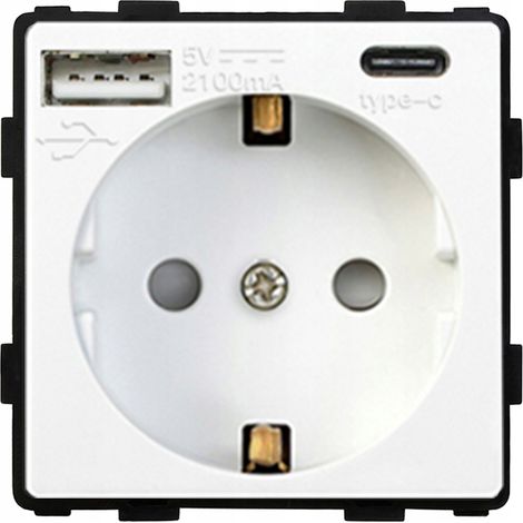 230V weiße Steckdose, USB-Netzteil, RTX SH (1/5)