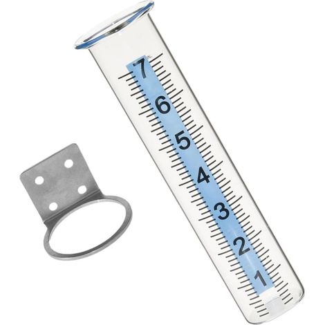 Regenmesser mit Edelstahl Halterung für Garten und Terrasse
