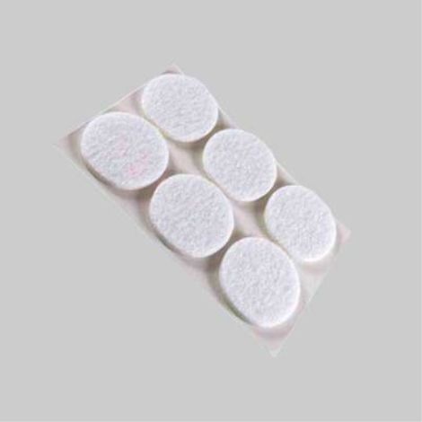 Feltrini tondi ø 26 mm - bianco - blister 8 pezzi
