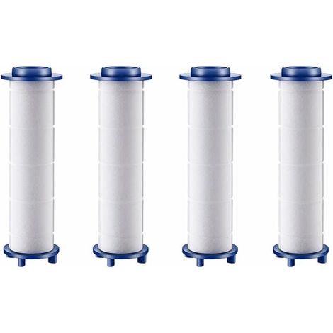 Pommeau de douche à hélice, filtre de douche à 360 ° à haute pression, pomme de douche rotative à économie d'eau, kit turbocompressé, pommes de douche à main (4 filtres) (1/5)