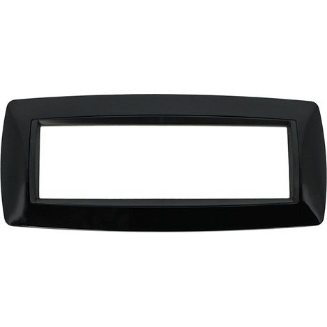 PLACCA COLORE NERA BTICINO MATIX COMPATIBILE 3 4 6 MODULI COLORE NERO 220V LED 7 Moduli