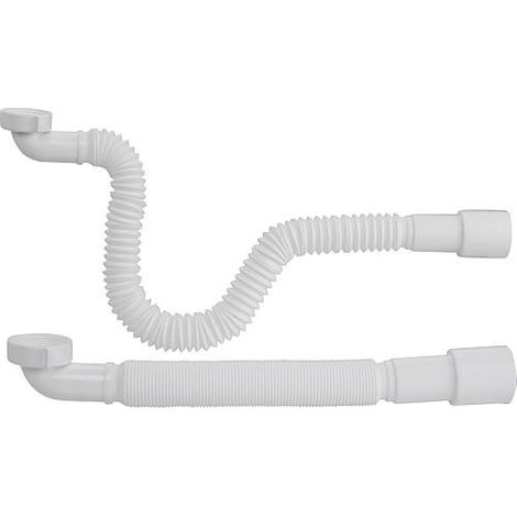 Tuyau de raccordement flexible 90° coude 11/2"x50/40mm Longueur 400-850mm (1/2)
