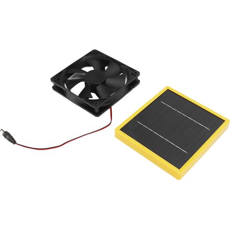 Ventilateur Solaire 5W 12V Portable avec Support pour Poulailler et Serre - Panneau Solaire Intégré (1/5)