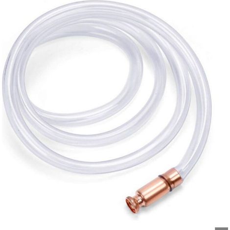 1 Pompe à siphon manuelle, Tuyau flexible 1,8 m, Valve en cuivre, pour essence, diesel, huile (1/5)