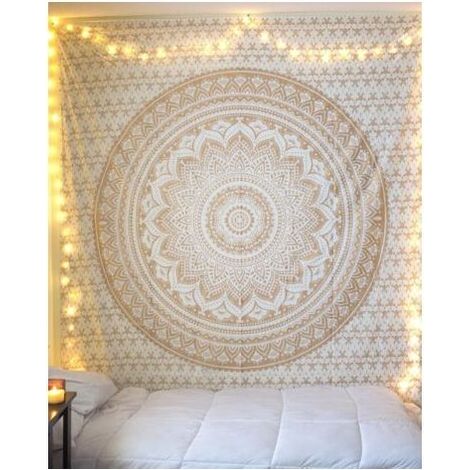 Mandala-Wandbehang aus Stoff, 250 x 200 cm – Dekoration im Bohème-Chic-Stil – Ästhetischer Wandteppich – Für den Innen- und Außenbereich geeignet (1/5)