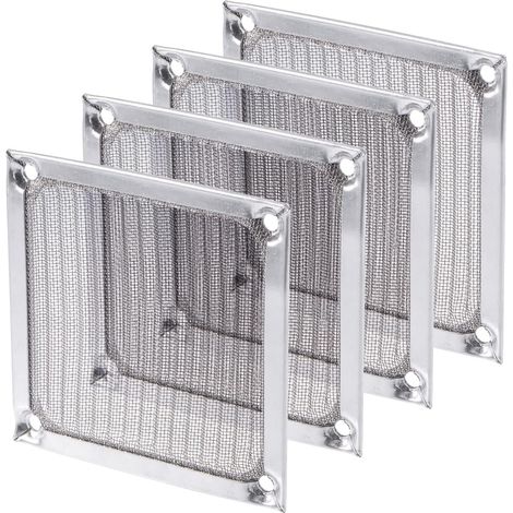 CCYKXA80mm Ordinateur Ventilateur Filtre Grilles INOX Acier Maille Anti-poussière Boîtier Couvercle pour Ordinateurs 4Pcs (1/5)