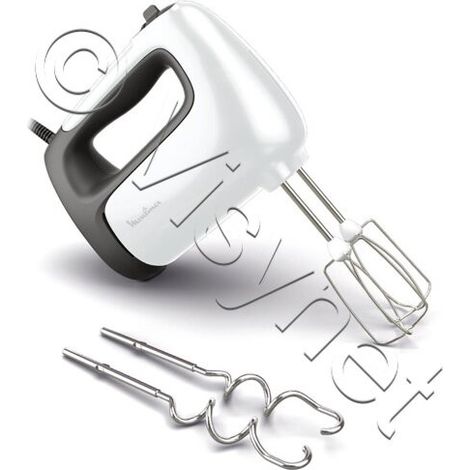 Moulinex HM462110 Prep'Mix Batteur, Puissance de 500 W, Fouets et crochets pour petrir en acier inoxydable, 5 vitesses, reglage Turbo, accessoire melangeur de plongee (1/3)