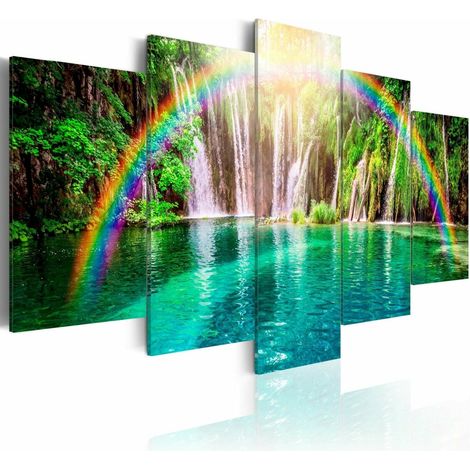 Tableau heure de l'arc-en-ciel - 200 x 100 cm (1/4)