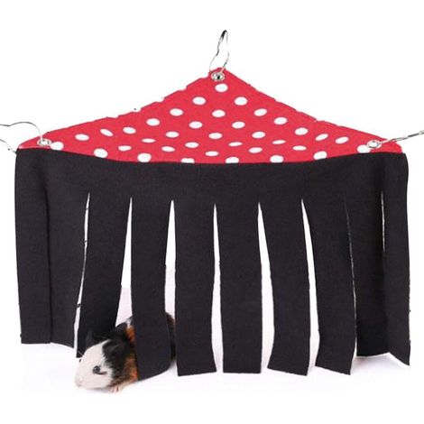 Cachette du Coin Hamac pour Hamster Furet Chinchilla Cochon d'Inde,Rouge (1/5)