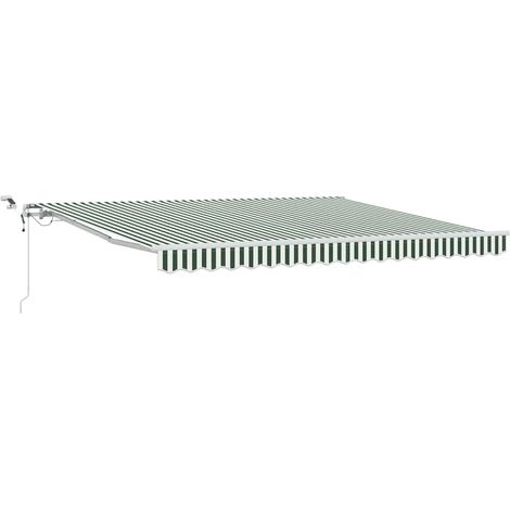 Maison Exclusive - Tessuto per Tenda Verde e Bianco 400 × 300 cm Poliestere (1/5)