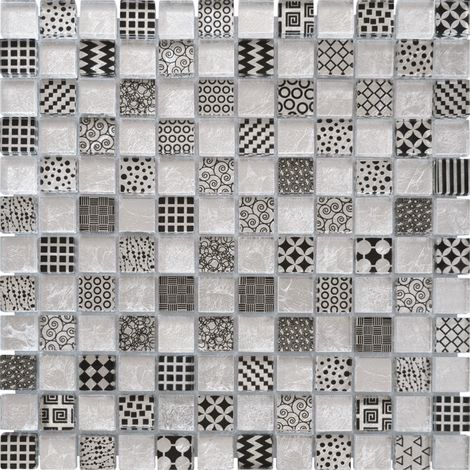 MOSAIQUE SELECT POP GRIS 1 PLAQUE 30,5 x 30,5 CM CASA LINEA
