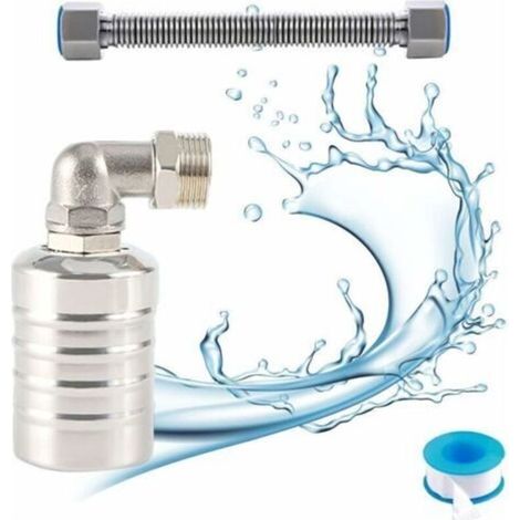 Flotteur automatique inox 304 Robinet à boisseau sphérique mini Régulateur niveau eau réservoir Prise robuste et durable (1/4)