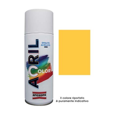 SMALTO SPRAY ACRIL COLOR AREXONS - GIALLO TRAFFICO RAL 1023 ML 400- 6 pezzi