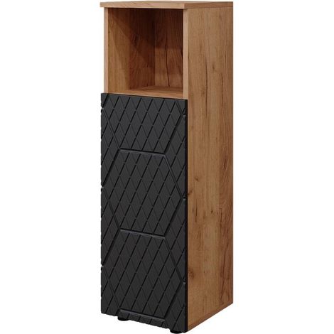 Midischrank Irma, Anthrazit gestreift, 30 x 95 cm, Vicco